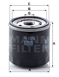 Oljefilter MANN-FILTER W 7035