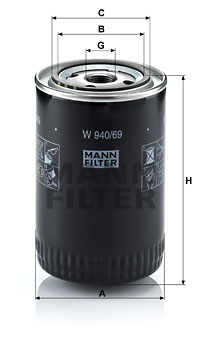 Oljefilter MANN-FILTER W 940/69