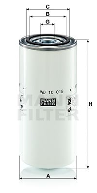 Filter, drifthydraulik MANN-FILTER WD 10 018