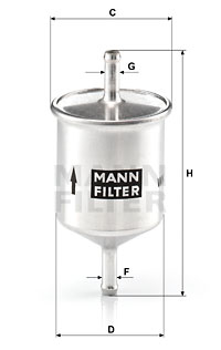Bränslefilter MANN-FILTER WK 66