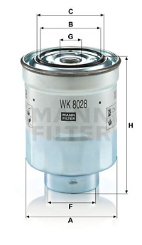 Bränslefilter MANN-FILTER WK 8028 z