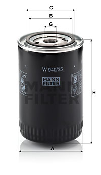 Oljefilter MANN-FILTER W 940/35