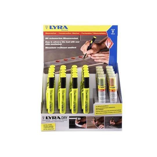 Lyra Dry Profi Display Snickarpenna 20-pack