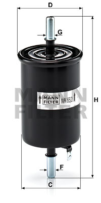 Bränslefilter MANN-FILTER WK 55/2
