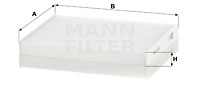 Kupéfilter MANN-FILTER CU 17 001