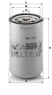 Bränslefilter MANN-FILTER WK 724