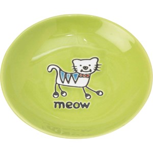 Matskål Pet Ragous Silly Kitty Saucer, Lime