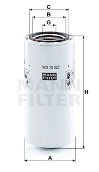 Filter, drifthydraulik MANN-FILTER WD 10 022