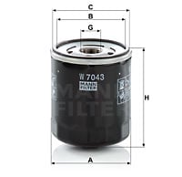 Oljefilter MANN-FILTER W 7043