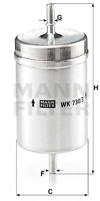 Bränslefilter MANN-FILTER WK 730/3