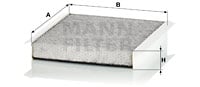 Kupéfilter MANN-FILTER CUK 2040