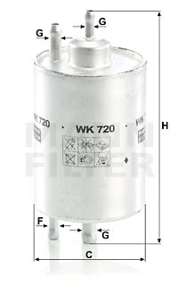 Bränslefilter MANN-FILTER WK 720
