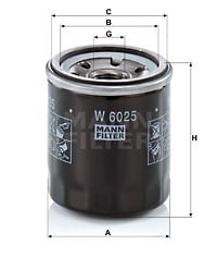 Oljefilter MANN-FILTER W 6025