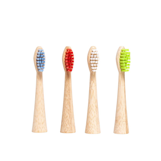 Agood Company Eltandborsthuvud Bambu Hård - Kompatibel med Oral-B Eltandborstar - 4 st