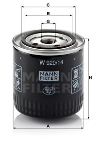 Oljefilter MANN-FILTER W 920/14