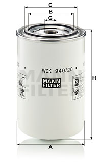 Bränslefilter MANN-FILTER WDK 940/20