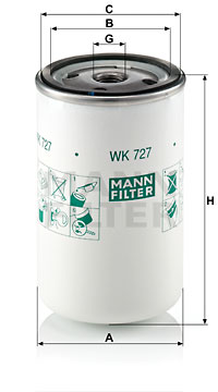 Bränslefilter MANN-FILTER WK 727