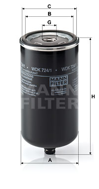 Bränslefilter MANN-FILTER WDK 724/1