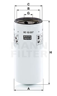 Filter, drifthydraulik MANN-FILTER WD 10 007