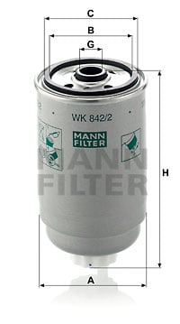 Bränslefilter MANN-FILTER WK 842/2