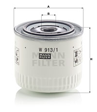 Oljefilter MANN-FILTER W 913/1