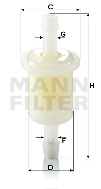 Bränslefilter MANN-FILTER WK 21