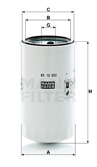 Filter, drifthydraulik MANN-FILTER WD 10 002