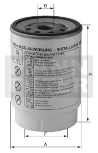 Bränslefilter MANN-FILTER PL 420/1 x