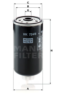 Bränslefilter MANN-FILTER WK 724/6