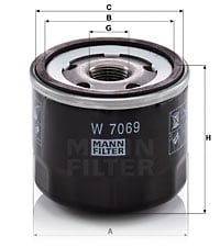 Oljefilter MANN-FILTER W 7069