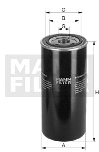 Filter, drifthydraulik MANN-FILTER WD 13 145/6