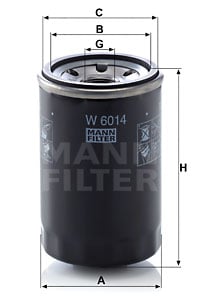 Oljefilter MANN-FILTER W 6014