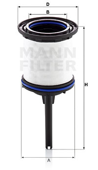 Bränslefilter MANN-FILTER PU 7008 z KIT