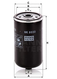 Bränslefilter MANN-FILTER WK 8030