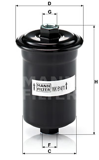 Bränslefilter MANN-FILTER WK 614/11
