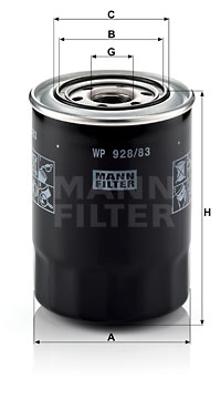 Oljefilter MANN-FILTER WP 928/83