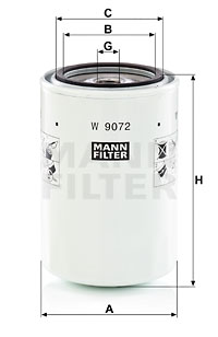 Oljefilter MANN-FILTER W 9072