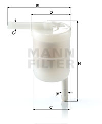 Bränslefilter MANN-FILTER WK 42/12