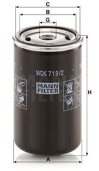 Bränslefilter MANN-FILTER WDK 719/2