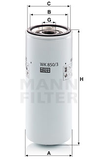 Bränslefilter MANN-FILTER WK 850/3