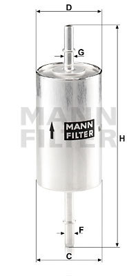 Bränslefilter MANN-FILTER WK 614/46