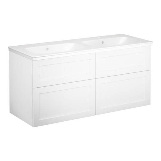 Gustavsberg Artic Kommodpaket ramlucka, vit, 120 cm, dubbla bassänger