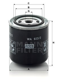 Kylvätskefilter MANN-FILTER WA 923/2