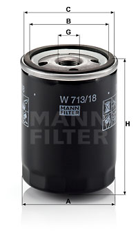 Oljefilter MANN-FILTER W 713/18