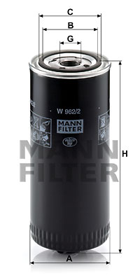 Oljefilter MANN-FILTER W 962/2