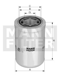 Filter, drifthydraulik MANN-FILTER WH 1257/2