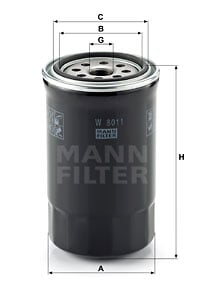 Oljefilter MANN-FILTER W 8011