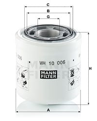 Filter, drifthydraulik MANN-FILTER WH 10 006