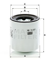 Oljefilter MANN-FILTER WD 10 001 x