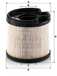 Bränslefilter MANN-FILTER PU 922 x
